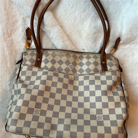 louis vuitton white damier shoulder bag|louis vuitton checkered pattern.